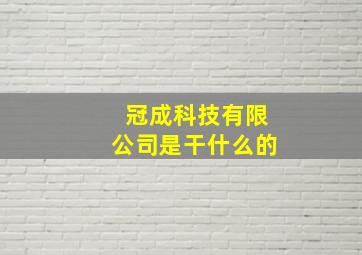 冠成科技有限公司是干什么的