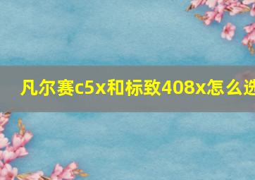 凡尔赛c5x和标致408x怎么选