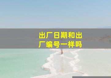 出厂日期和出厂编号一样吗