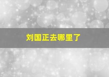 刘国正去哪里了