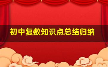 初中复数知识点总结归纳