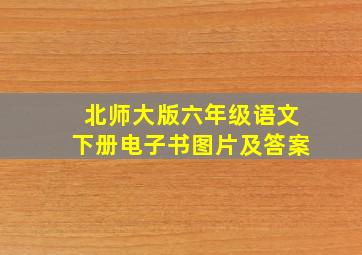 北师大版六年级语文下册电子书图片及答案