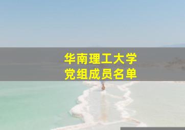 华南理工大学党组成员名单