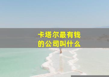 卡塔尔最有钱的公司叫什么