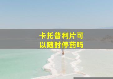 卡托普利片可以随时停药吗