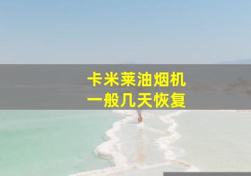 卡米莱油烟机一般几天恢复