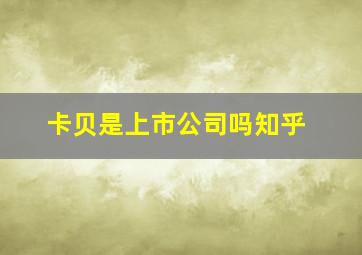 卡贝是上市公司吗知乎