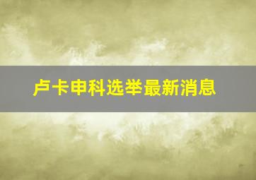 卢卡申科选举最新消息