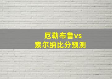 厄勒布鲁vs索尔纳比分预测