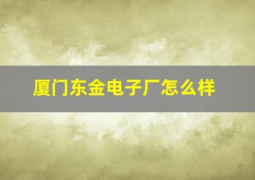 厦门东金电子厂怎么样