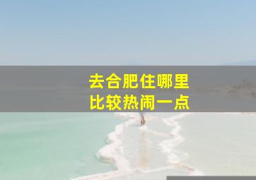 去合肥住哪里比较热闹一点