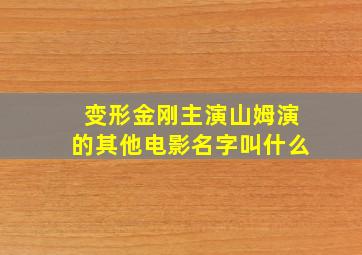 变形金刚主演山姆演的其他电影名字叫什么