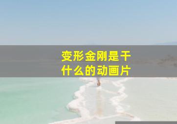 变形金刚是干什么的动画片