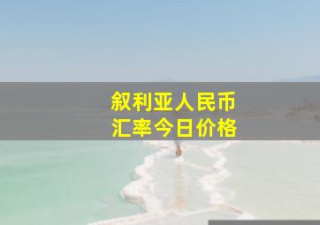 叙利亚人民币汇率今日价格