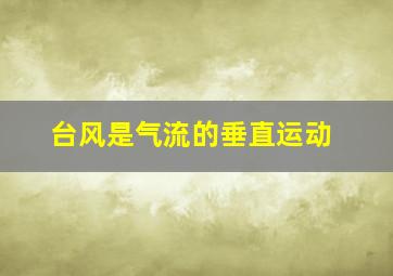 台风是气流的垂直运动