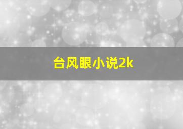 台风眼小说2k