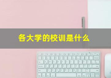 各大学的校训是什么