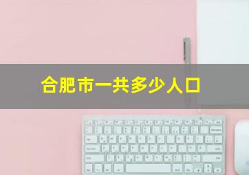 合肥市一共多少人口