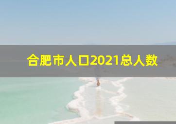 合肥市人口2021总人数