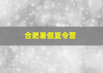 合肥暑假夏令营