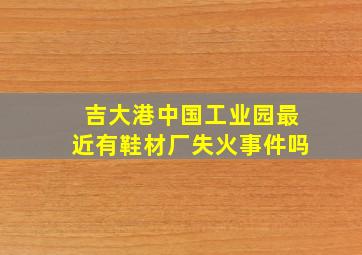 吉大港中国工业园最近有鞋材厂失火事件吗