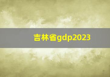 吉林省gdp2023