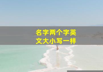 名字两个字英文大小写一样