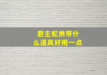 君主蛇携带什么道具好用一点