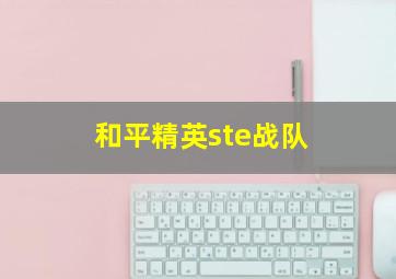 和平精英ste战队