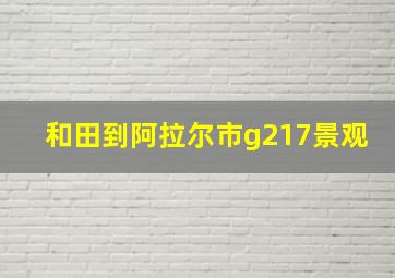 和田到阿拉尔市g217景观