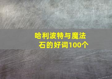 哈利波特与魔法石的好词100个