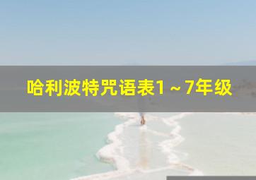 哈利波特咒语表1～7年级