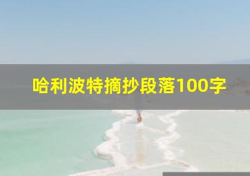 哈利波特摘抄段落100字