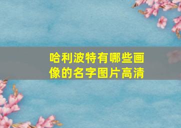 哈利波特有哪些画像的名字图片高清