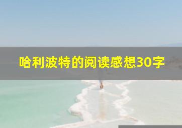 哈利波特的阅读感想30字