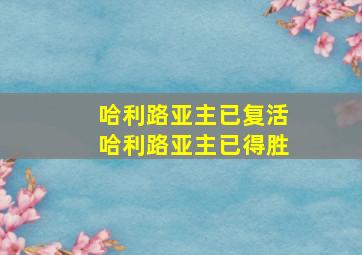 哈利路亚主已复活哈利路亚主已得胜