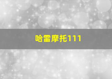 哈雷摩托111