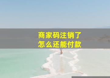 商家码注销了怎么还能付款