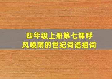 四年级上册第七课呼风唤雨的世纪词语组词