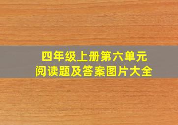 四年级上册第六单元阅读题及答案图片大全