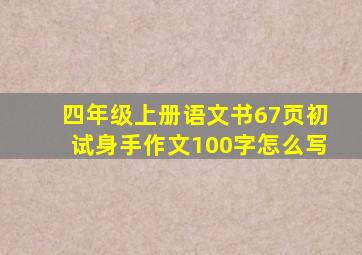 四年级上册语文书67页初试身手作文100字怎么写