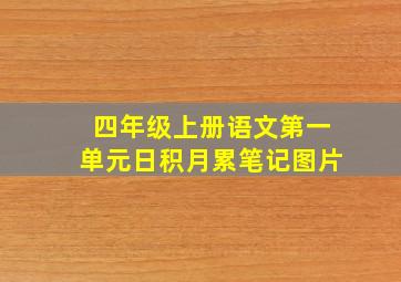 四年级上册语文第一单元日积月累笔记图片