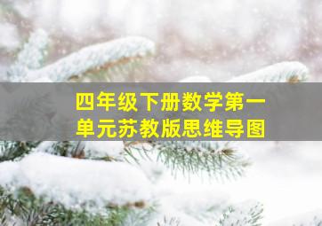 四年级下册数学第一单元苏教版思维导图