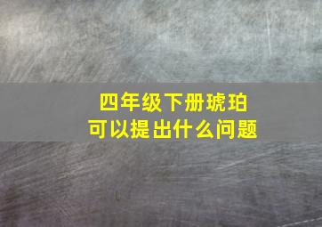 四年级下册琥珀可以提出什么问题