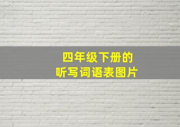 四年级下册的听写词语表图片