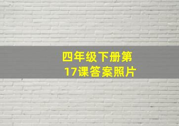 四年级下册第17课答案照片