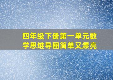 四年级下册第一单元数学思维导图简单又漂亮