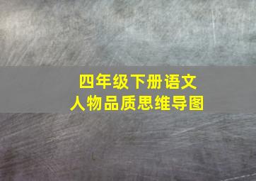 四年级下册语文人物品质思维导图