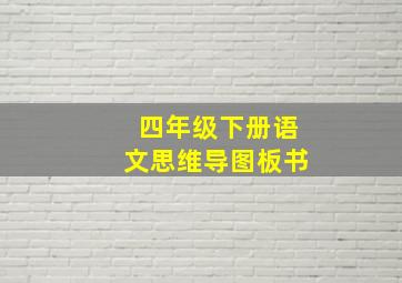 四年级下册语文思维导图板书