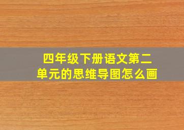 四年级下册语文第二单元的思维导图怎么画